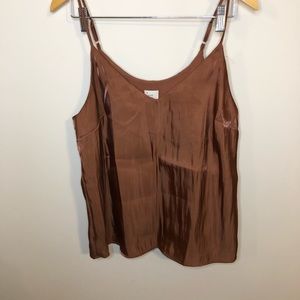 A New Day Burnt Orange Flowy Tank Top Size Medium